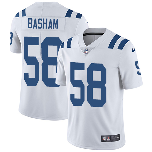 Indianapolis Colts #58 Limited Tarell Basham White Nike NFL Road Men Vapor Untouchable jerseys->youth nfl jersey->Youth Jersey